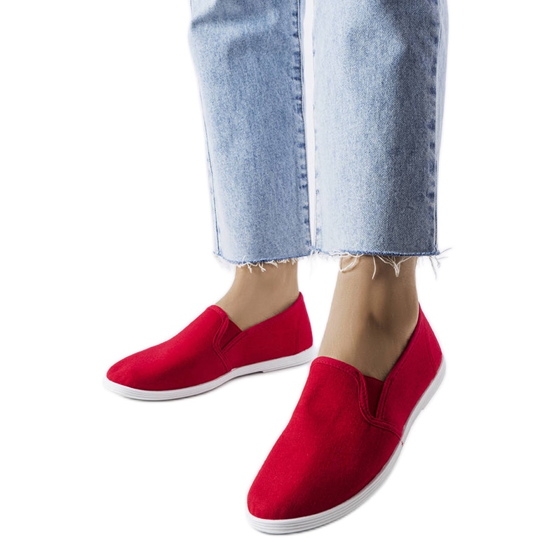 Rote Stoffsneaker von Quincy