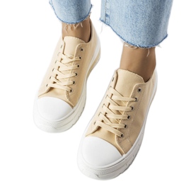 Beige Plateau-Sneaker von Hawthorne