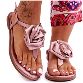 Damen-Flip-Flops mit Stoff Rose Nude Carisma rosa