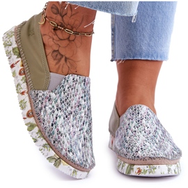 Damen-Slipper aus Leder Maciejka 03512-51 Grün