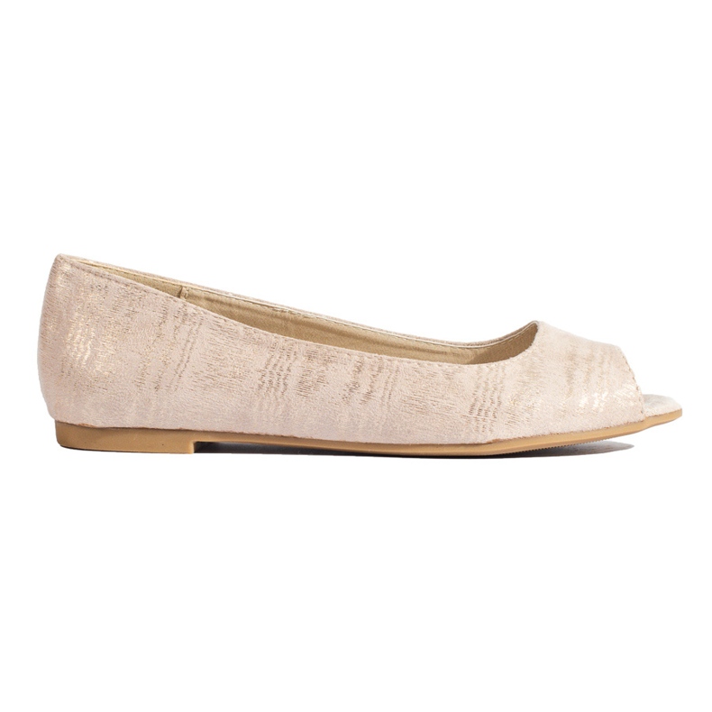 Offene Ballerinas für Damen in Beige und Gold von Shelovet