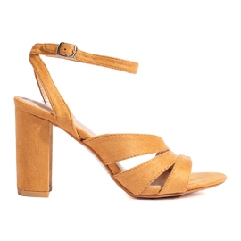 Braune Blocksandalen von Shelovet