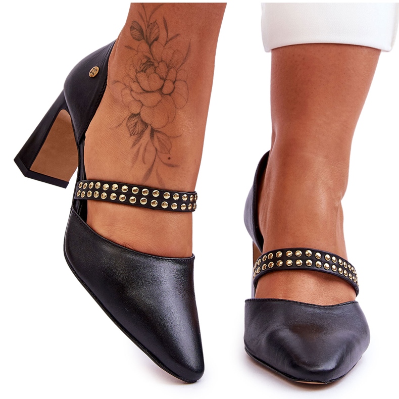 Lederpumps mit Gürtel Maciejka 05950-01 Schwarz