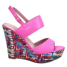 Homme Pinkfarbene Keilsandalen rosa