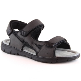Schwarze Klettsandalen für Herren von American Club
