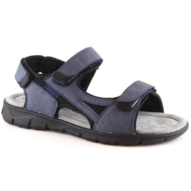 Marineblaue Klettsandalen für Herren von American Club