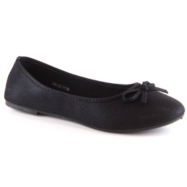 Schwarze Damen-Ballerinas mit Schleife eVento 1136