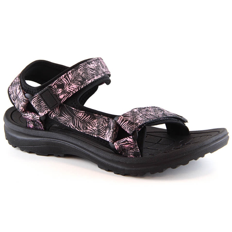 News 5630 schwarze Damen-Sportsandalen mit Klettverschluss