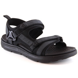 News 5623 schwarze Klettsandalen für Herren