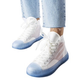 Weiße und blaue High-Top-Sneaker von Nanterre
