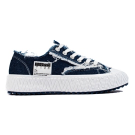 Marineblaue Plateau-Sneaker von Shelovet