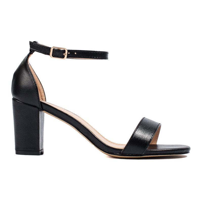 Schwarze Shelovet-Sandalen mit Absatz