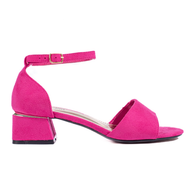 Shelovet Rosa Sandalen mit niedrigem Absatz