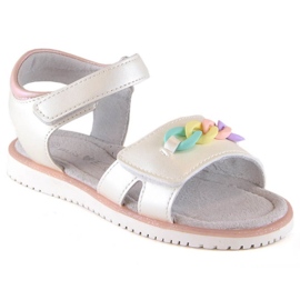 Klettsandalen mit Kette Miss Jr EVE426 beige