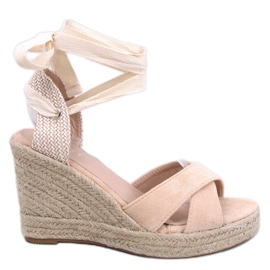BM Ronny Beige Keil-Espadrilles