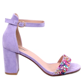 BM Sandalen mit Steinabsatz Valentine Purple lila