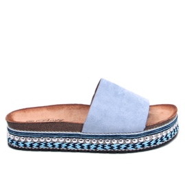 BM Donnie Blue verzierte Sandalen blau