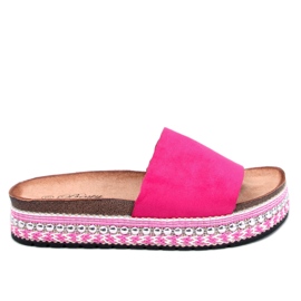 BM Flip-Flops mit verzierter Sohle von Donnie Fuchsia rosa