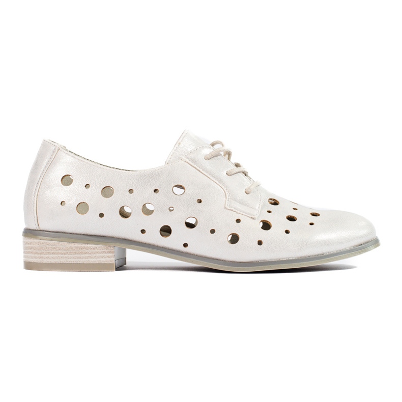 W. Potocki Durchbrochene Damen-Schnürschuhe Potocki silber silber-