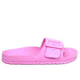 Gummi-Slipper mit Romero-Pink-Schnalle rosa