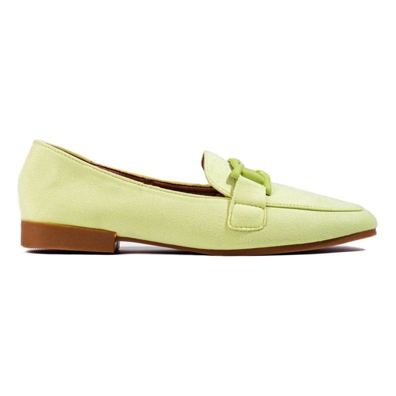 Grüne Shelovet-Wildledermokassins für Damen