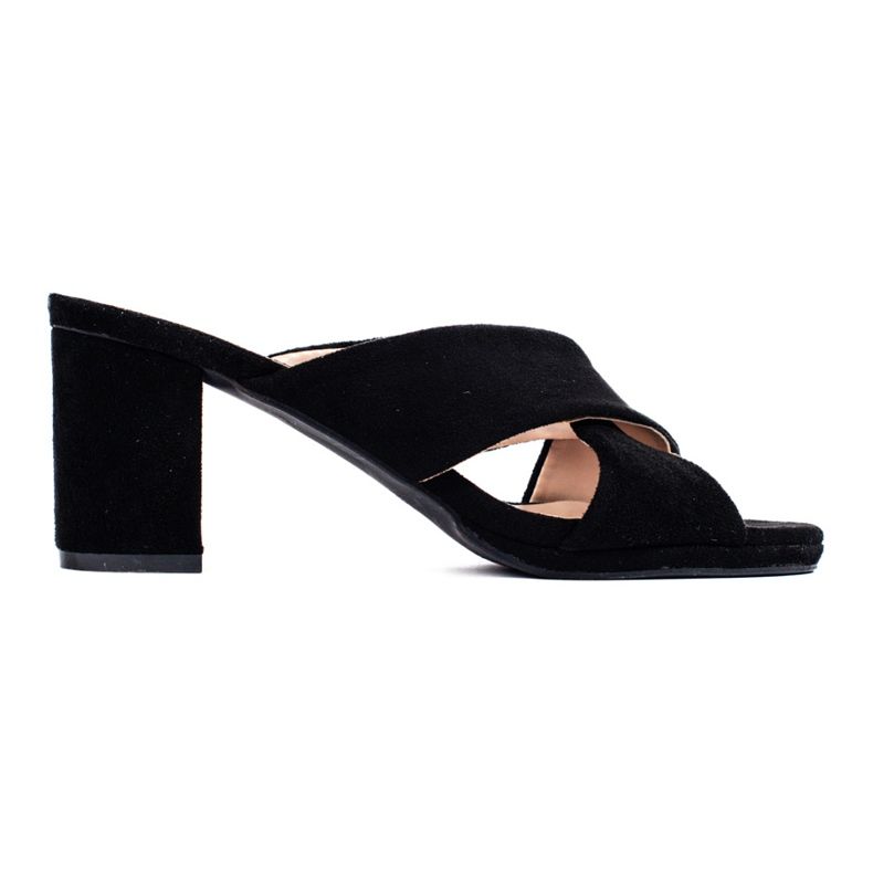 Schwarze Wildlederpantoffeln von Shelovet