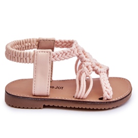 Geflochtene Slip-On-Sandalen für Kinder, Pink Tracy rosa