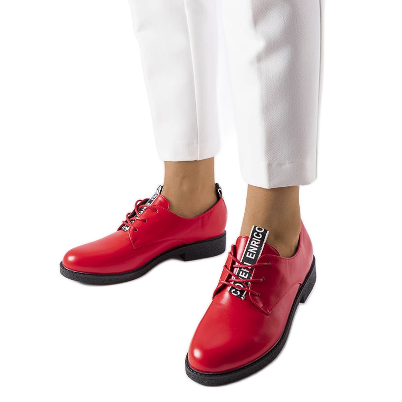 Rote Halbschuhe LS5379 Rot