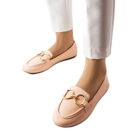 Beigefarbene Couturier-Loafer für Damen