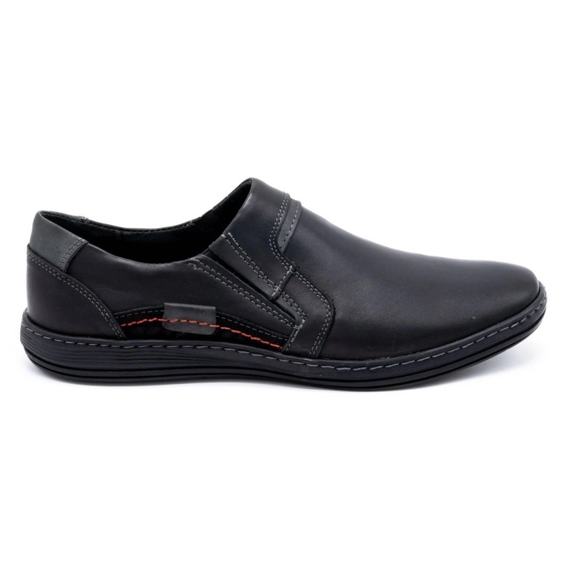Olivier Herren Leder Loafer 520 schwarz