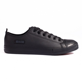 Schwarze Herren-Sneaker aus ökologischem Leder Big Star KK174009