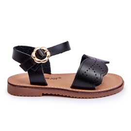 Klassische schwarze Izzy-Kindersandalen