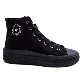 Hohe Damen-Sneaker Big Star LL274A182 Schwarz
