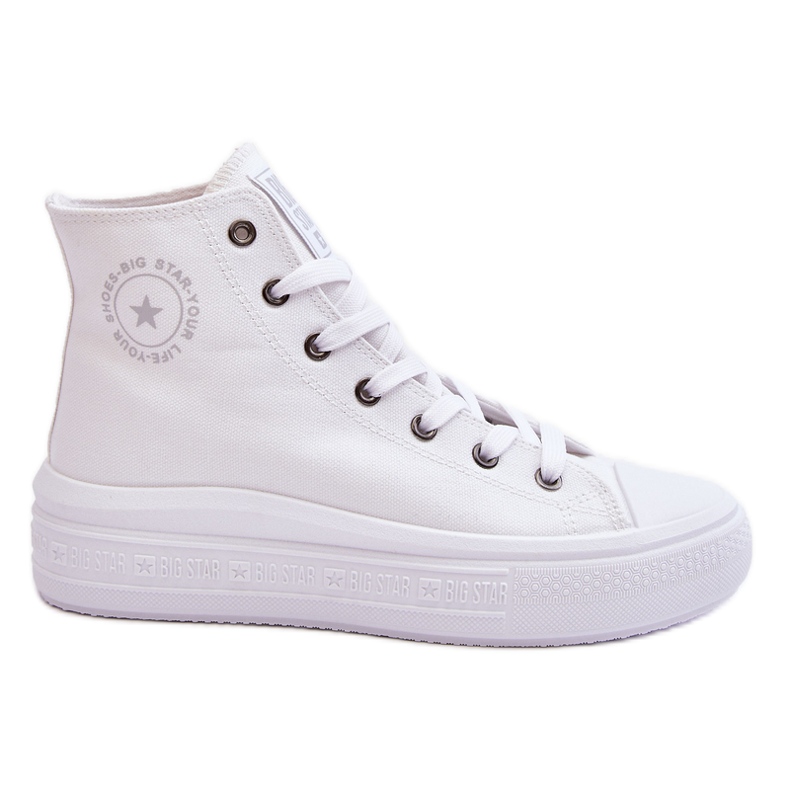 Hohe Damen-Sneaker Big Star LL274A183 Weiß