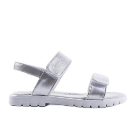 PA1 Elkview Silberne Sandalen für Kinder