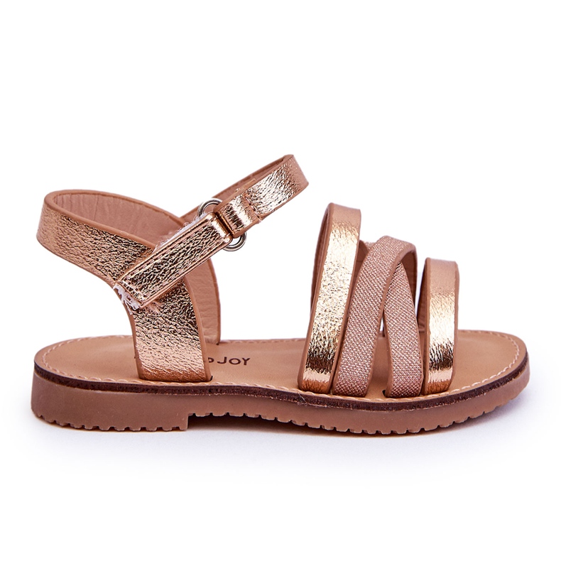 Kindersandalen mit Riemen Roségold Isla golden