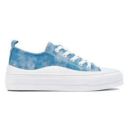 Damen-Jeans-Sneaker auf der Shelovet-Plattform blau