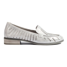 W. Potocki Durchbrochene silberne Damenschuhe Potocki