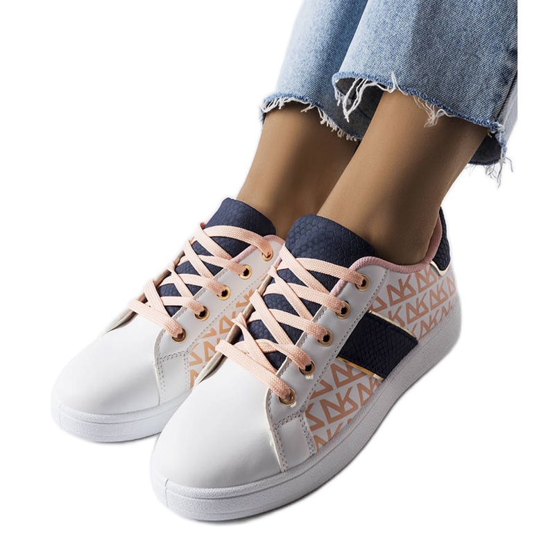 Inna Weiße Sneaker mit farbigen Einsätzen von Kessla