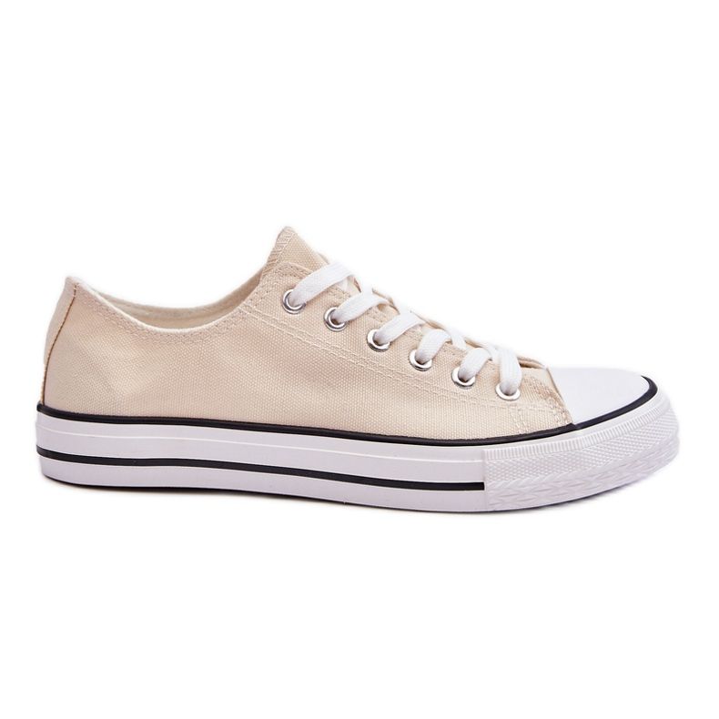 FR1 Klassische niedrige Damen-Sneaker in Hellbeige Vegas