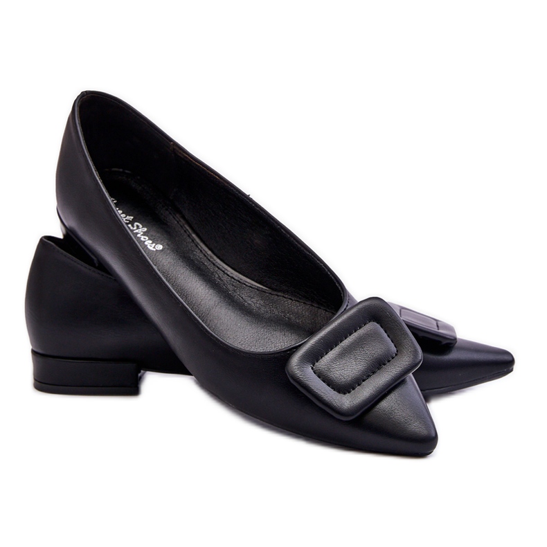 WS1 Klassische Ballerinas mit schwarzer Rivea-Dekoration