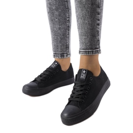 Beaupré-Sneaker aus schwarzem Stoff