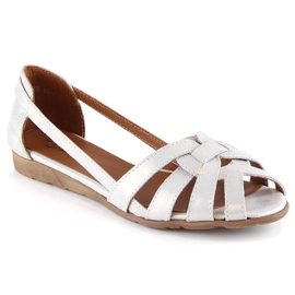 Weiße Cobra-Slip-On-Sandalen für Damen von Dolce Pietro