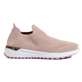 Rosa Slip-on-Sneaker mit Keilabsatz von Shelovet