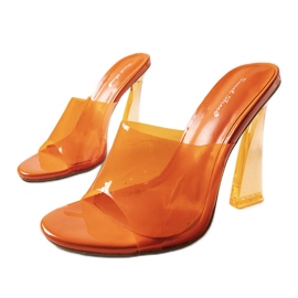 Orange transparente Pantoletten von Clichy