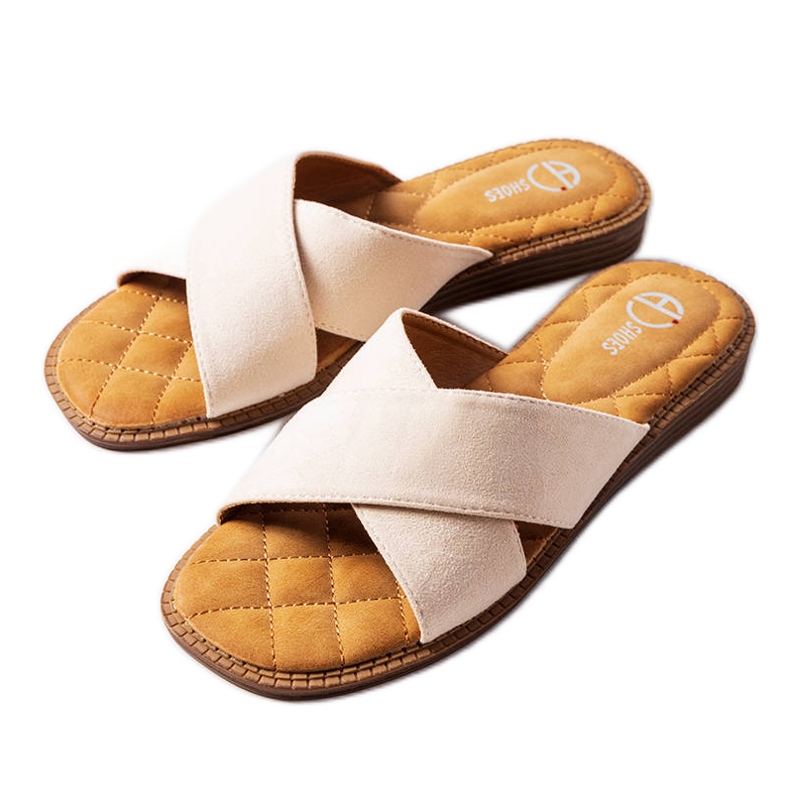 Inna Tiana beige Hausschuhe