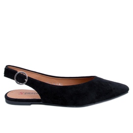 Kehlani Schwarze Ballerinas mit offenem Absatz