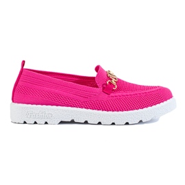 Damen-Textilmokassins Shelovet fuchsia rosa