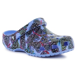 Slides Crocs Classic Butterfly Clog Moon W 208257-5Q7 lila