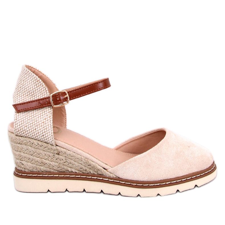 Ellio Beige Keil-Espadrilles
